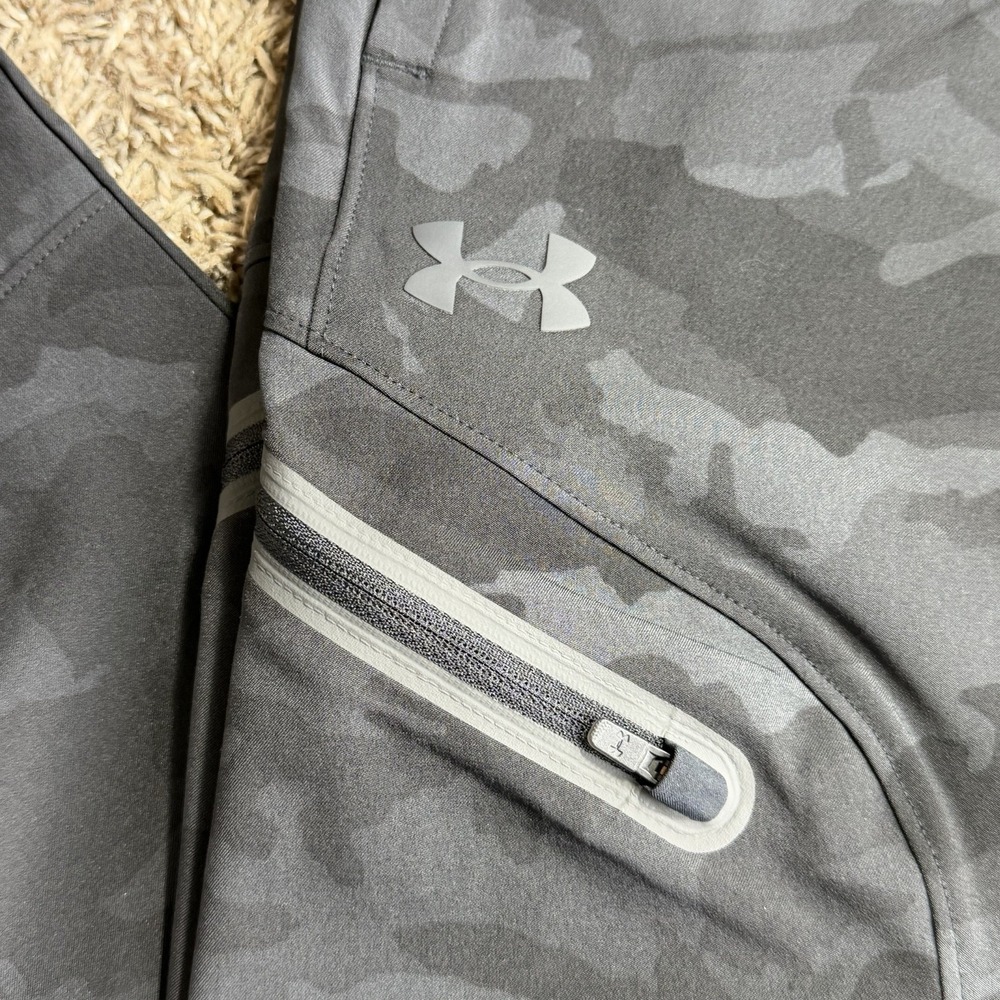 Under Armour Unstoppable Cargo Pants Joggers Mens Size Large Black Camo NEW - Picture 6 of 12